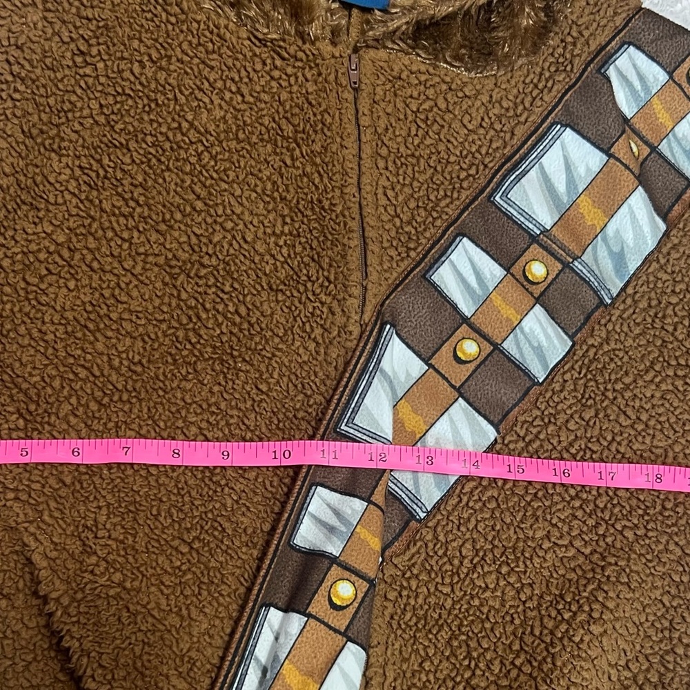 Star Wars hooded jumpsuit adult size L Chewbacca pajamas Halloween costume - Picture 7 of 8